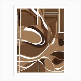 'Brown And White' Art Print