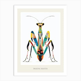 Colourful Insect Illustration Praying Mantis 9 Poster Art Print