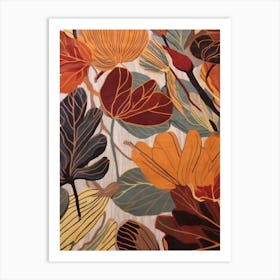 Fall Botanicals Poppy 1 Art Print
