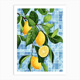 Lemons Illustration 8 Art Print