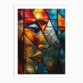 Profile in Stained Glass Art Print