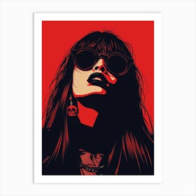 Woman In Sunglasses 15 Art Print