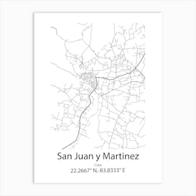 San Juan Lalana,Mexico Minimalist Map Art Print