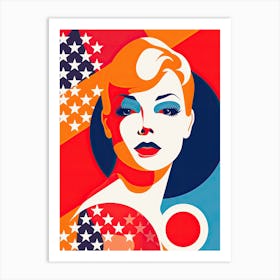 USA Colors in Pop Art Art Print