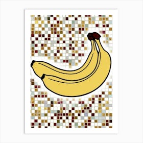 Bananas On Tile Art Print