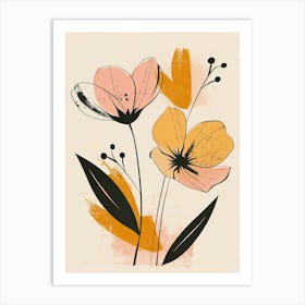 Valencia Flower Market Boho Minimalist Style 1 Art Print