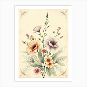 Watercolor Flowers 2 Art Print