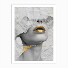 Gold Lips 8 Art Print