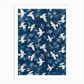 Pigeons In Flight Art Print