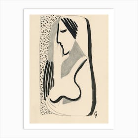 Pensive Woman, Mikuláš Galanda Art Print