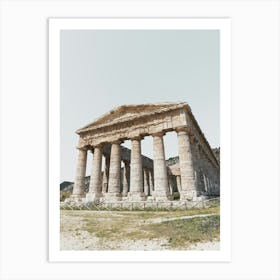 Ancient Greek Temple Of Segesta In Sicily Art Print