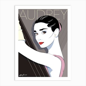 Audrey Hepburn - Retro 80s Style Art Print