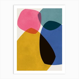 Expressive watercolor shapes 2 Art Print