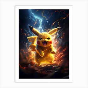 Pokemon Pikachu 3 Art Print