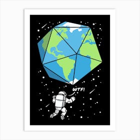 D20 Earth Astronaut Art Print