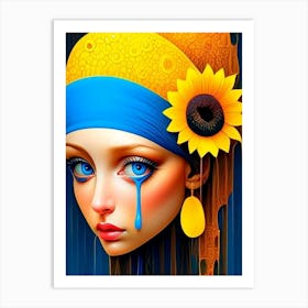 Sunflower Girl Art Print