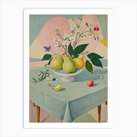 Table With Fruit Art Print