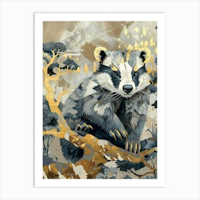 Badger Precisionist Illustration 2 Art Print