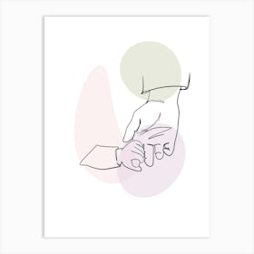 Hand Holding A Child Mothers day 2 Art Print