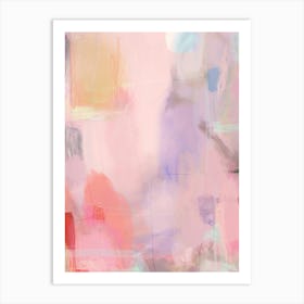 DREAMLAND - coltxwilde, abstract, contemporary art, minimalism with pink, yellow, blue, purple  by colt x wilde Art Print