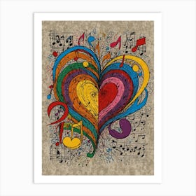 Heart Of Music 29 Art Print