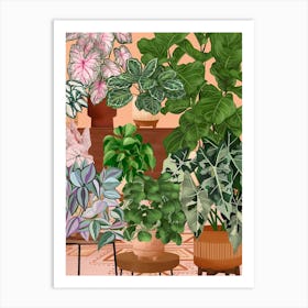 Boho Plant Room 2 Art Print