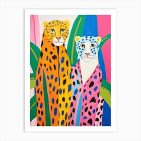 Colourful Kids Animal Art Leopard 2 Art Print