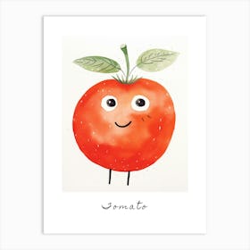 Friendly Kids Tomato 2 Poster Art Print