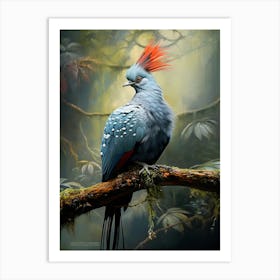 Regal Rainforest: Victoria Crowned Pigeon Decor Art Print