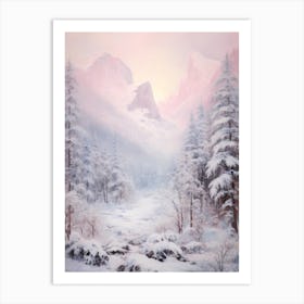 Dreamy Winter Painting Yosemite National Park United States 4 Art Print