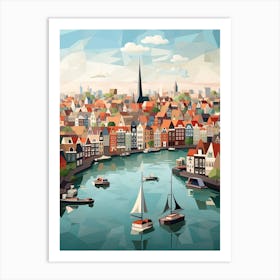 Amsterdam, Netherlands, Geometric Illustration 2 Art Print