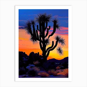 Joshua Tree At Dawn In Desert Nat Viga Style  (10) Art Print