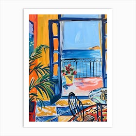 French Doors To The Sea Art Print