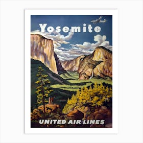 Yosemite United Air Lines Poster