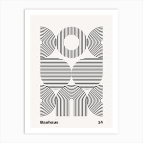 Geometric Bauhaus Poster B&W 14 Art Print