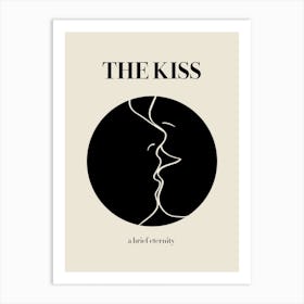 The Kiss 3 Brief Eternity Beige Art Print