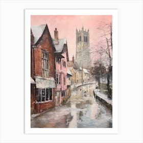 Dreamy Winter Painting Canterbury United Kingdom 4 Art Print