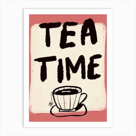 Tea Time Pink Art Print