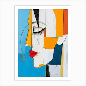 Abstract Portrait Of A Woman 86 Art Print