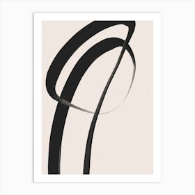 Black Strokes No 18 Art Print