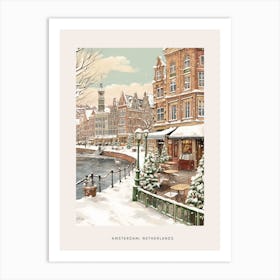 Vintage Winter Poster Amsterdam Netherlands 7 Art Print