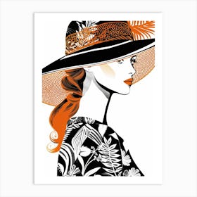 Woman In A Hat 92 Art Print