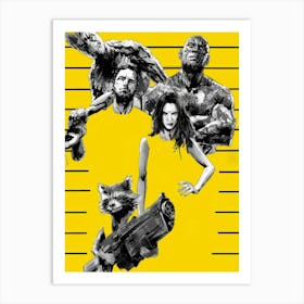 Guardians Of The Galaxy Movie And FIlm Art Print