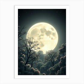 Full Moon In The Forest 9 Art Print