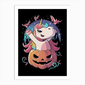 Spooky Unicorn Art Print