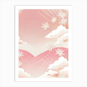 Pink Sky With Clouds Art Print