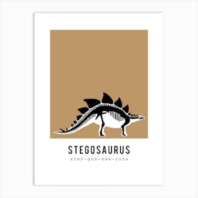 Stegosaurus, Dinosaur Boys Room Decor Art Print