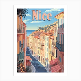 Aihrgdesign A Retro Travel Poster For Nice 1 Art Print