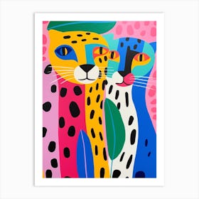 Colourful Kids Animal Art Jaguar 5 Art Print