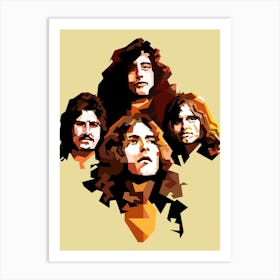 Retro Led Zeppelin Rock Blues Music Art Print